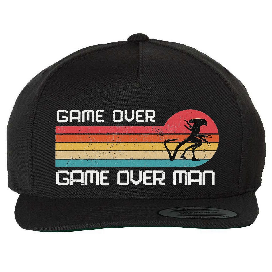 Alien Game Over Man Wool Snapback Cap