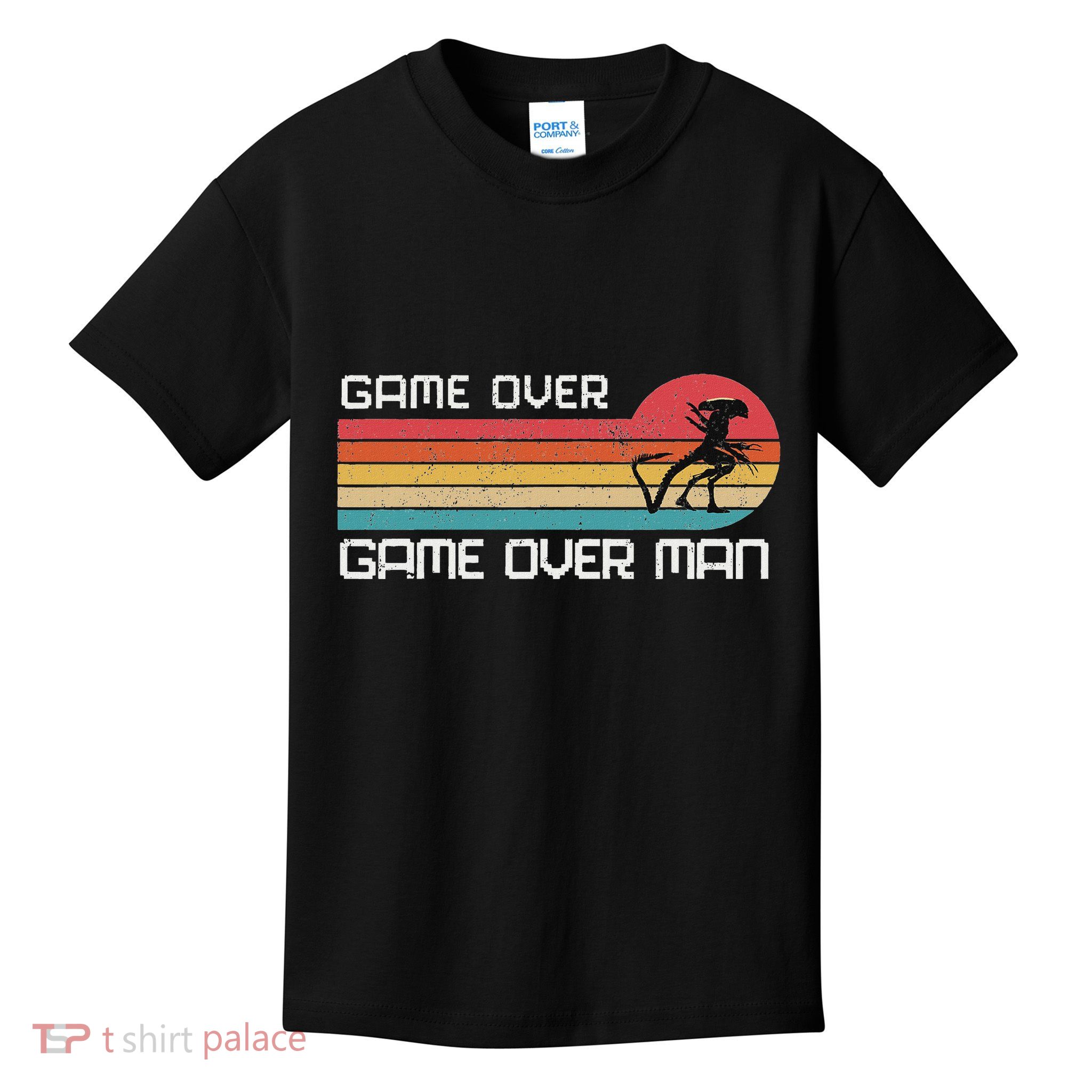 Alien Game Over Man Kids T-Shirt