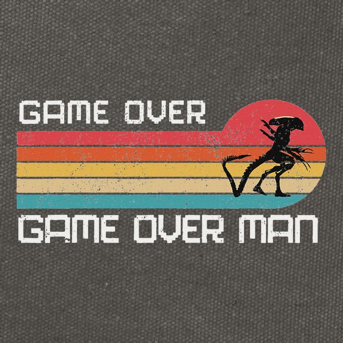 Alien Game Over Man Cotton Canvas Backpack