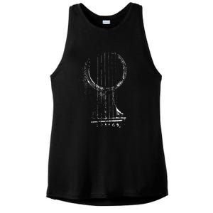 Acoustic Guitar Player Six String Classic Rock Roll Ladies PosiCharge Tri-Blend Wicking Tank