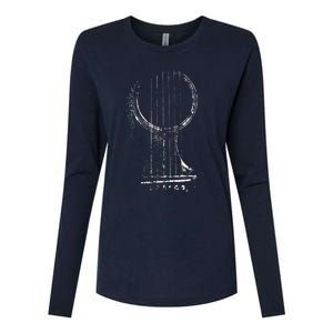 Acoustic Guitar Player Six String Classic Rock Roll Womens Cotton Relaxed Long Sleeve T-Shirt