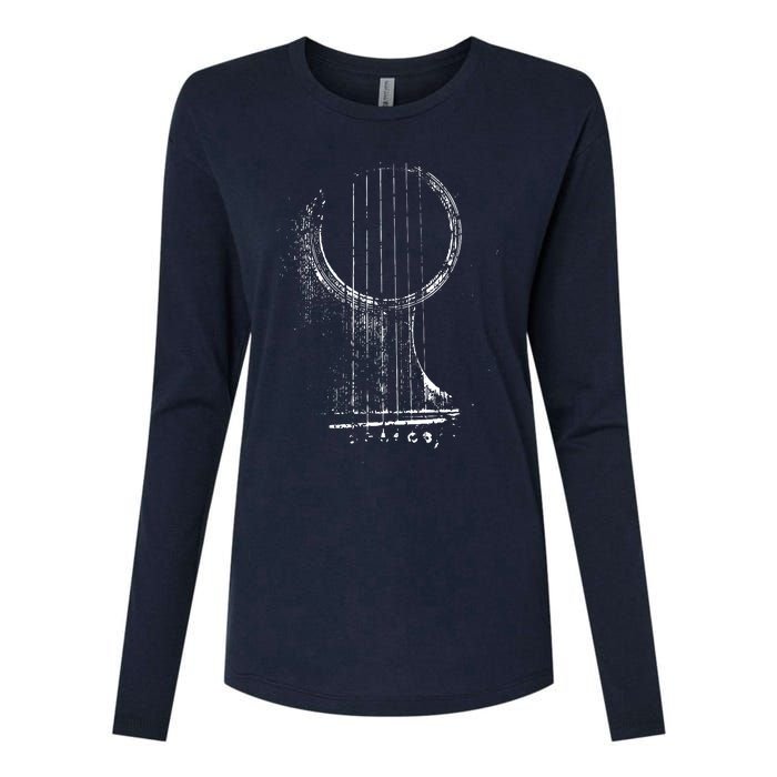 Acoustic Guitar Player Six String Classic Rock Roll Womens Cotton Relaxed Long Sleeve T-Shirt