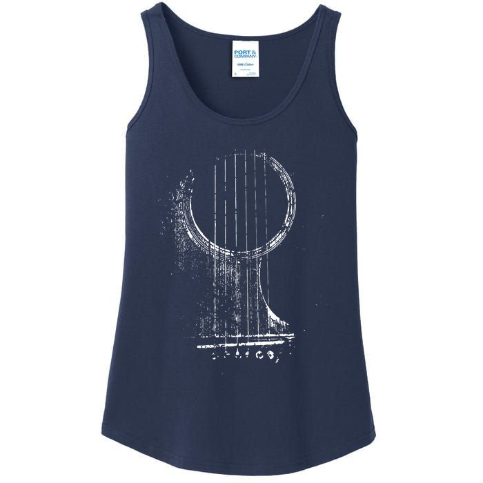 Acoustic Guitar Player Six String Classic Rock Roll Ladies Essential Tank