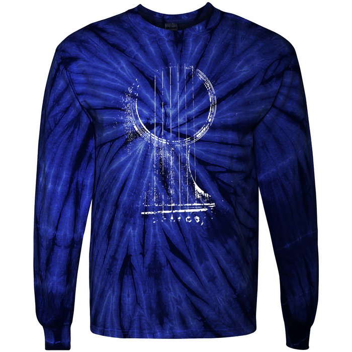 Acoustic Guitar Player Six String Classic Rock Roll Tie-Dye Long Sleeve Shirt