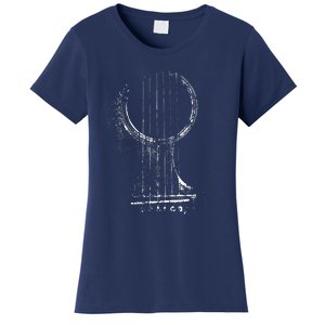 Acoustic Guitar Player Six String Classic Rock Roll Women's T-Shirt