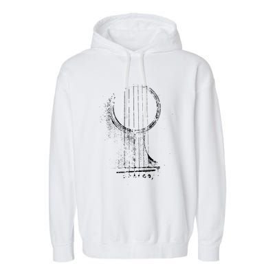 Acoustic Guitar Player Six String Classic Rock Roll Garment-Dyed Fleece Hoodie