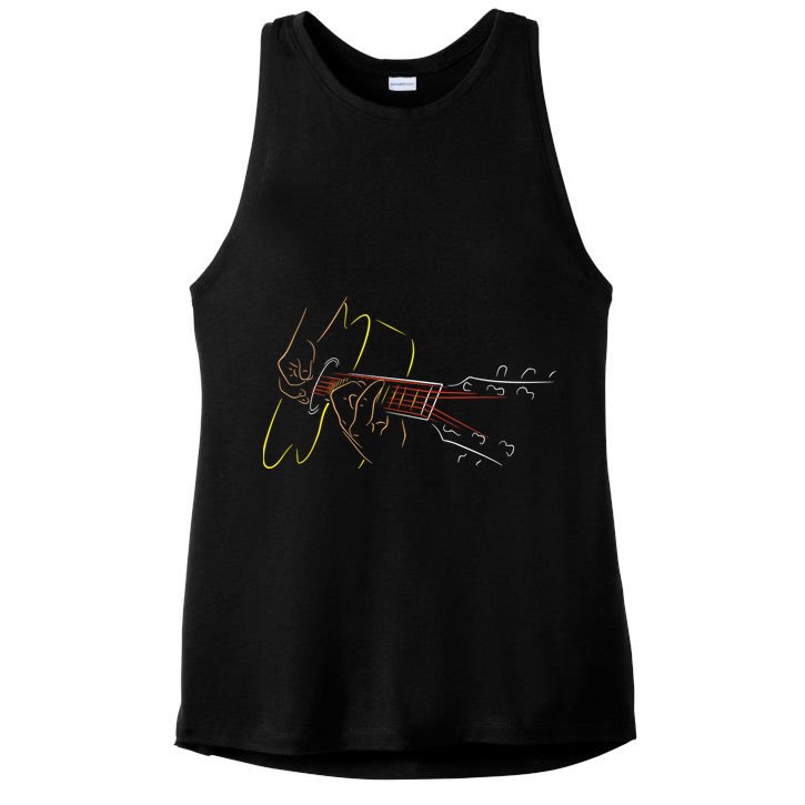 Acoustic Guitar Player Great Guitarist Or Band Gift Ladies PosiCharge Tri-Blend Wicking Tank