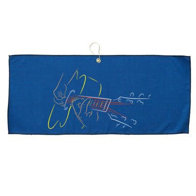 Acoustic Guitar Player Great Guitarist Or Band Gift Large Microfiber Waffle Golf Towel