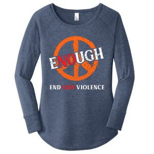 Anti Gun Peace Sign End Gun Violence Wear Orange Women's Perfect Tri Tunic Long Sleeve Shirt