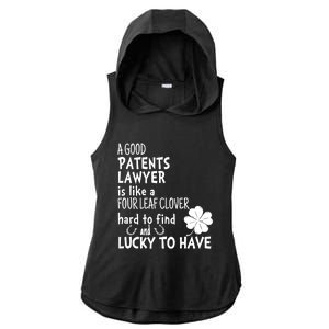 A Good Patents Lawyer Is Like A 4 Leaf Clover St Patricks Meaningful Gift Ladies PosiCharge Tri-Blend Wicking Draft Hoodie Tank