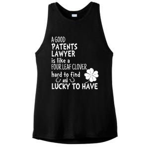 A Good Patents Lawyer Is Like A 4 Leaf Clover St Patricks Meaningful Gift Ladies PosiCharge Tri-Blend Wicking Tank