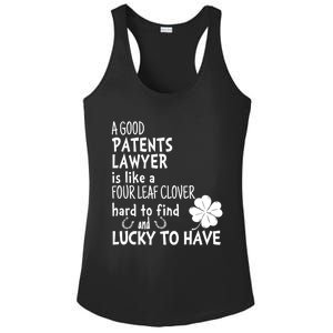 A Good Patents Lawyer Is Like A 4 Leaf Clover St Patricks Meaningful Gift Ladies PosiCharge Competitor Racerback Tank