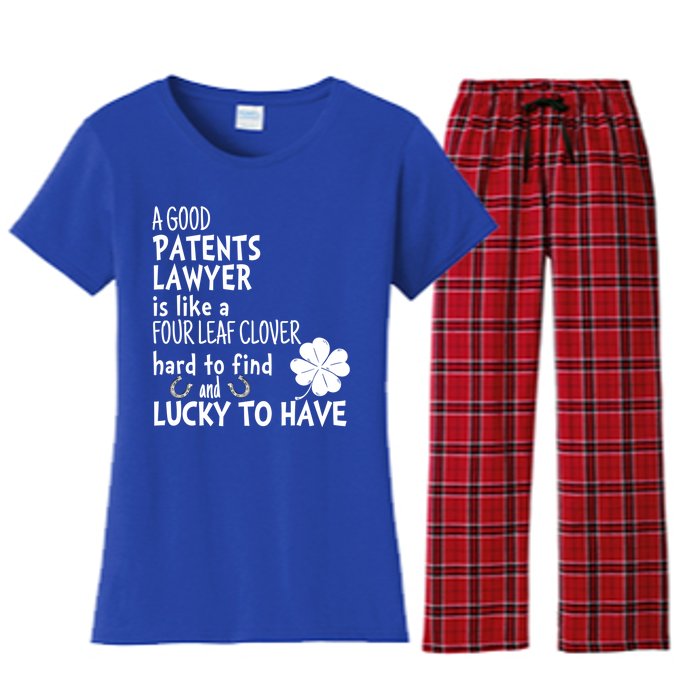 A Good Patents Lawyer Is Like A 4 Leaf Clover St Patricks Meaningful Gift Women's Flannel Pajama Set