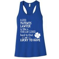 A Good Patents Lawyer Is Like A 4 Leaf Clover St Patricks Meaningful Gift Women's Racerback Tank