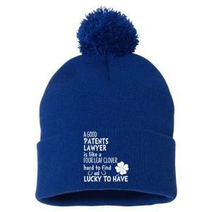 A Good Patents Lawyer Is Like A 4 Leaf Clover St Patricks Meaningful Gift Pom Pom 12in Knit Beanie