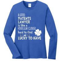 A Good Patents Lawyer Is Like A 4 Leaf Clover St Patricks Meaningful Gift Ladies Long Sleeve Shirt