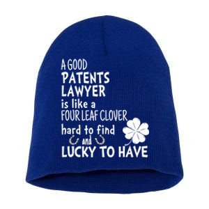 A Good Patents Lawyer Is Like A 4 Leaf Clover St Patricks Meaningful Gift Short Acrylic Beanie