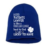 A Good Patents Lawyer Is Like A 4 Leaf Clover St Patricks Meaningful Gift Short Acrylic Beanie