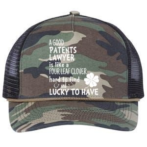 A Good Patents Lawyer Is Like A 4 Leaf Clover St Patricks Meaningful Gift Retro Rope Trucker Hat Cap