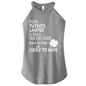 A Good Patents Lawyer Is Like A 4 Leaf Clover St Patricks Meaningful Gift Women's Perfect Tri Rocker Tank