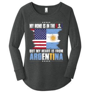 American Grown Patriot Argentinian American From Argentina Women's Perfect Tri Tunic Long Sleeve Shirt