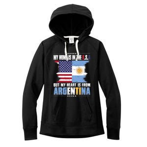 American Grown Patriot Argentinian American From Argentina Women's Fleece Hoodie