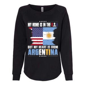 American Grown Patriot Argentinian American From Argentina Womens California Wash Sweatshirt