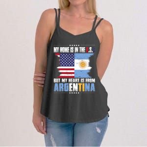 American Grown Patriot Argentinian American From Argentina Women's Strappy Tank