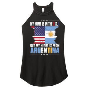 American Grown Patriot Argentinian American From Argentina Women's Perfect Tri Rocker Tank