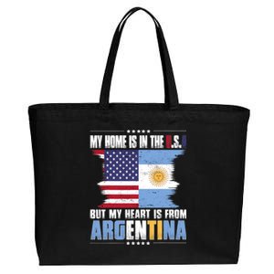 American Grown Patriot Argentinian American From Argentina Cotton Canvas Jumbo Tote