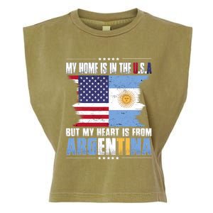 American Grown Patriot Argentinian American From Argentina Garment-Dyed Women's Muscle Tee