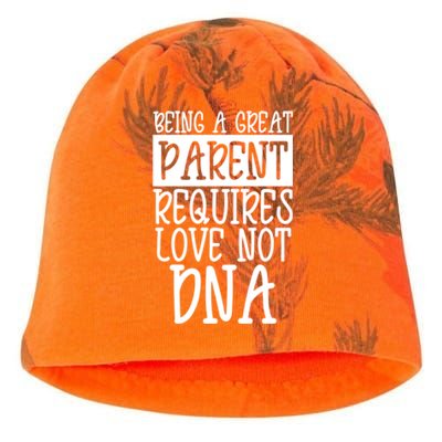 A Great Parent Requires Love Not Dna Happy Fathers Day Tee Funny Gift Kati - Camo Knit Beanie