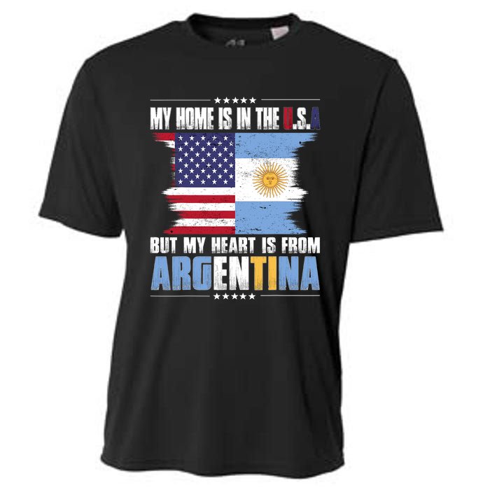 American Grown Patriot Argentinian American From Argentina Cooling Performance Crew T-Shirt