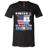 American Grown Patriot Argentinian American From Argentina V-Neck T-Shirt