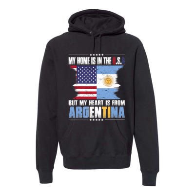 American Grown Patriot Argentinian American From Argentina Premium Hoodie