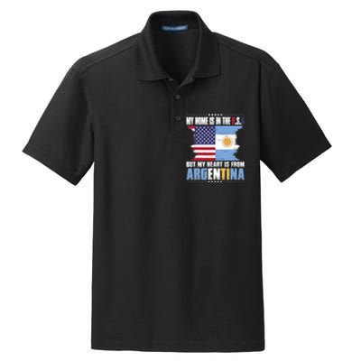 American Grown Patriot Argentinian American From Argentina Dry Zone Grid Polo