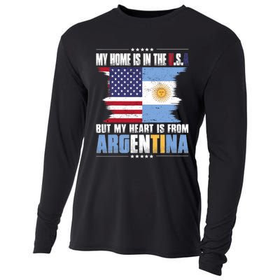 American Grown Patriot Argentinian American From Argentina Cooling Performance Long Sleeve Crew