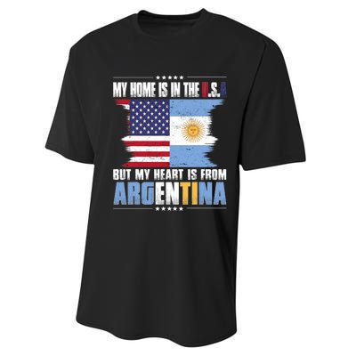 American Grown Patriot Argentinian American From Argentina Performance Sprint T-Shirt