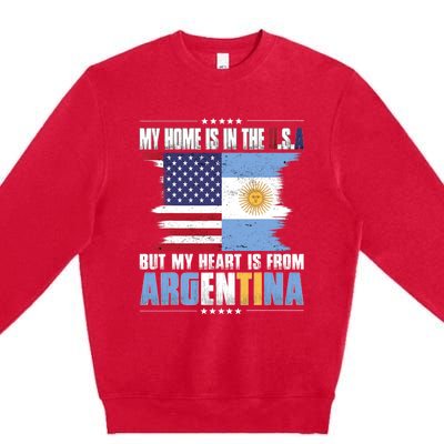 American Grown Patriot Argentinian American From Argentina Premium Crewneck Sweatshirt