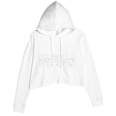 American Girl Proud Female Veteran Crop Fleece Hoodie