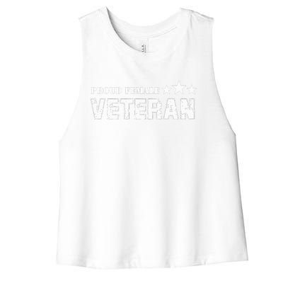 American Girl Proud Female Veteran Women's Racerback Cropped Tank