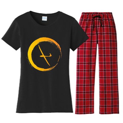 airplane glider pilot Women's Flannel Pajama Set