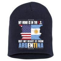 American Grown Patriot Argentinian American from Argentina Short Acrylic Beanie