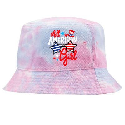 American Girls Patriotic July 4th Funny Tie-Dyed Bucket Hat