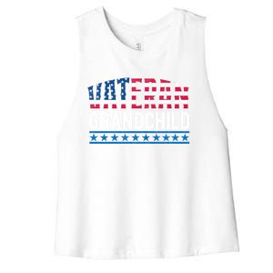 America Grand Patriotic Veterans Day Gift Women's Racerback Cropped Tank