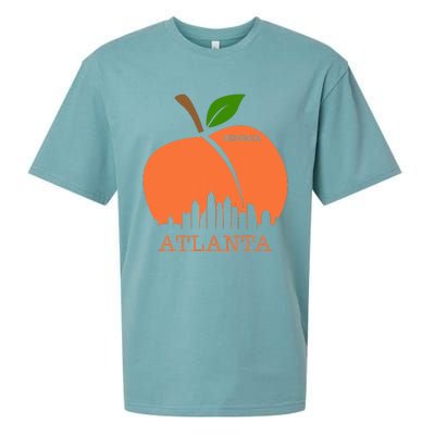 Atlanta Georgia Peach Skyline Sueded Cloud Jersey T-Shirt