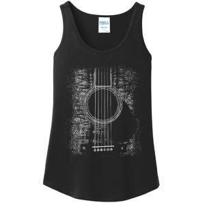 Acoustic Guitar Player Six String Classic Rock & Roll Ladies Essential Tank