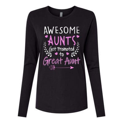 Aunts Get Promoted To Great Aunt Cute Womens Cotton Relaxed Long Sleeve T-Shirt