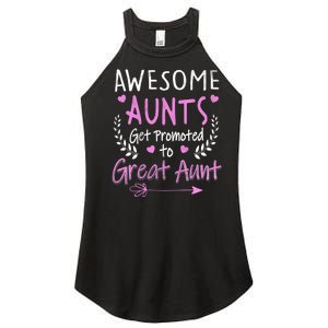 Aunts Get Promoted To Great Aunt Cute Women’s Perfect Tri Rocker Tank