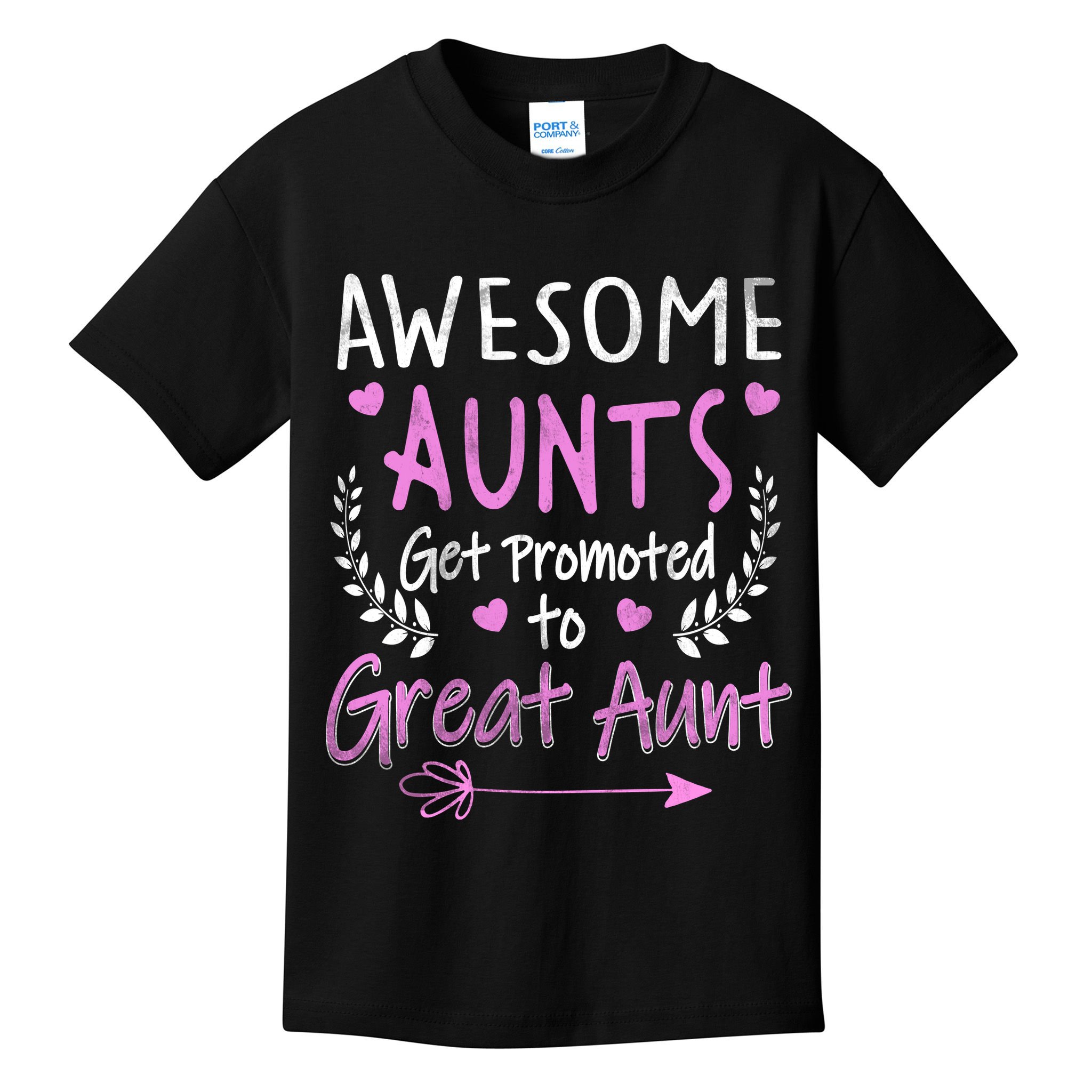 Aunts Get Promoted To Great Aunt Cute Kids T-Shirt